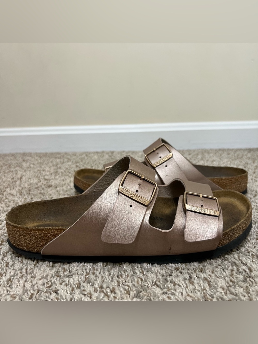 Birkenstock Arizona Birko-Flor Sandals in Copper Size 41 US 10